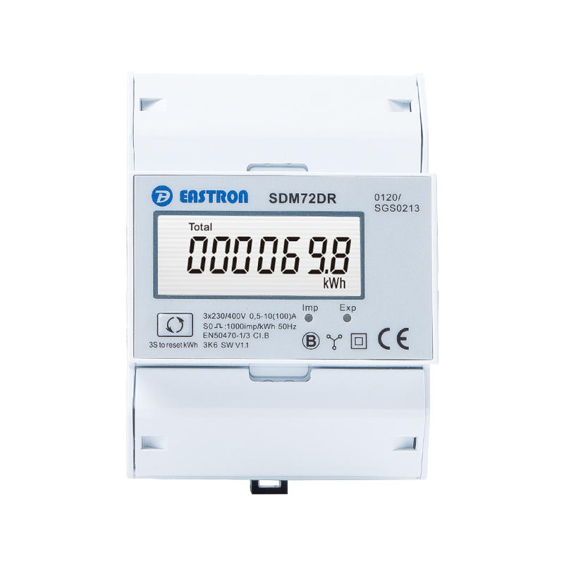 Resettable Din Rail Three Phase Electronic kWh meter with Pulse Output