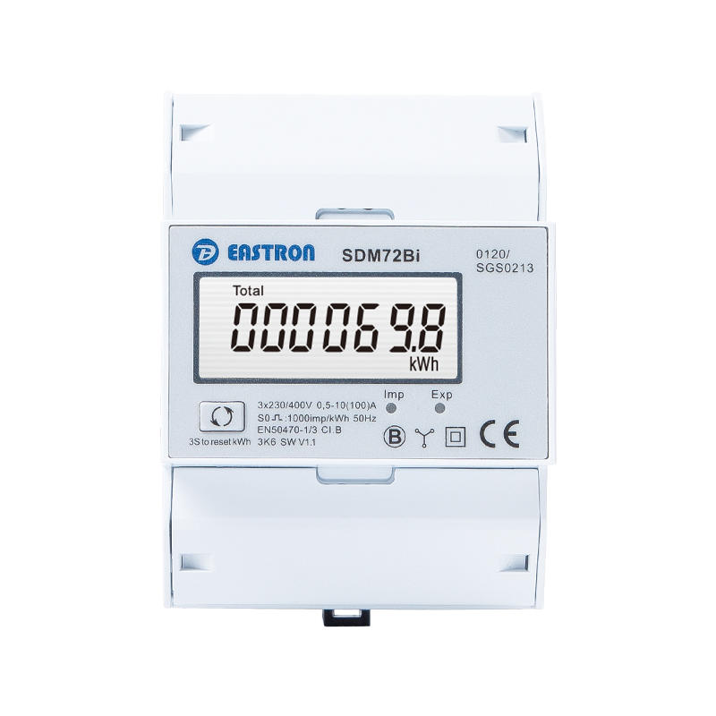 Resettable Bi-directional Din Rail Three Phase Electronic kWh meter with Pulse Output