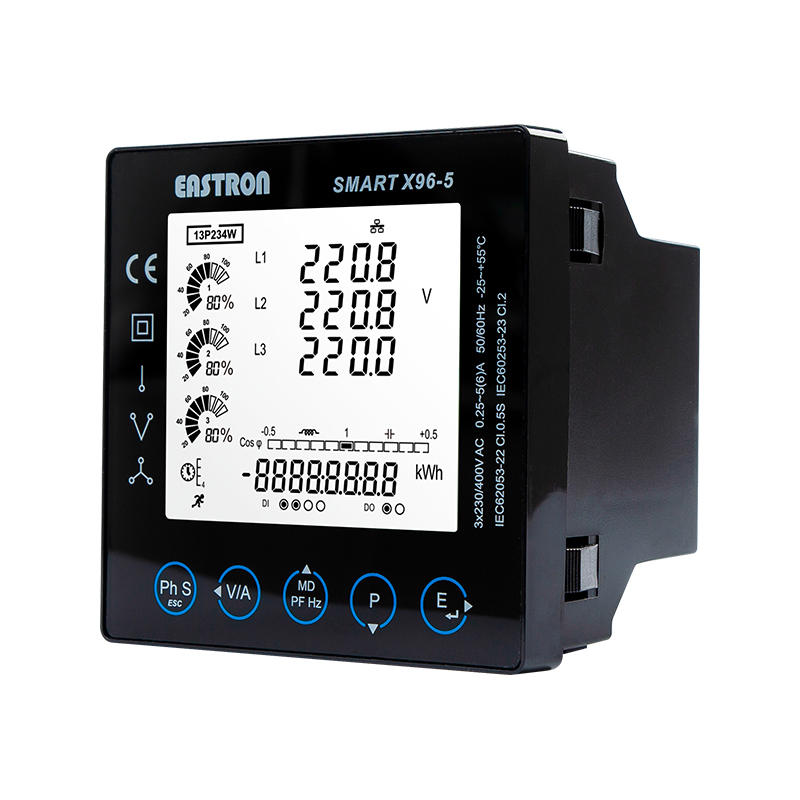 Ethernet TCP Gateway Three Phase Panel Mounted Panel Meter for Electricity Distribution