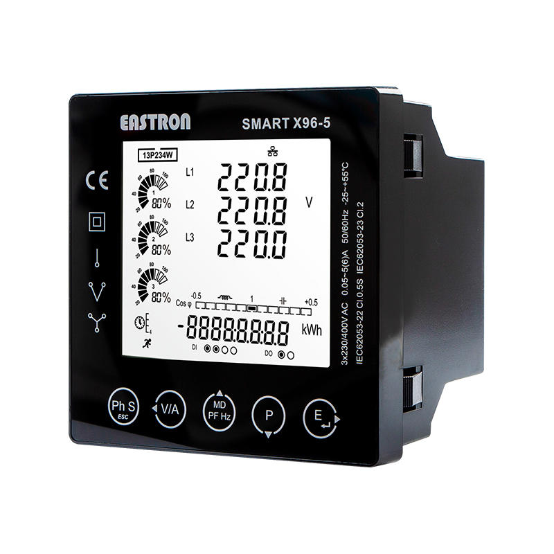 Ethernet TCP Gateway Three Phase Panel Mounted Panel Meter for Electricity Distribution