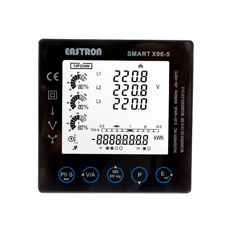 Ethernet Modbus TCP Three Phase Panel Mounted Panel Meter for Electricity Distribution