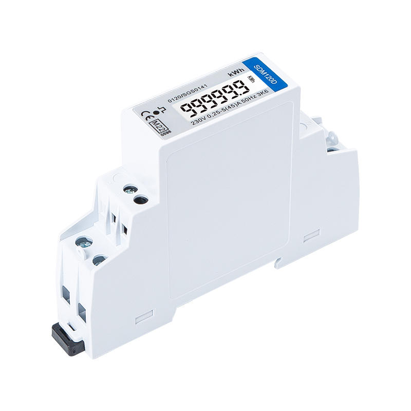 LCD Display Din Rail Single Phase Electronic kWh meter with Pulse Output