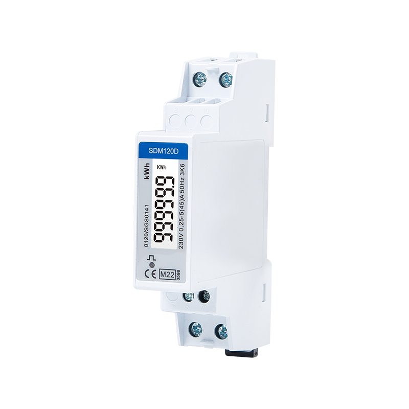 LCD Display Din Rail Single Phase Electronic kWh meter with Pulse Output