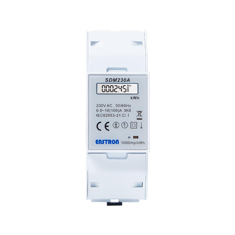 Analog Display 100A Din Rail Single Phase Electronic kWh meter with Pulse Output
