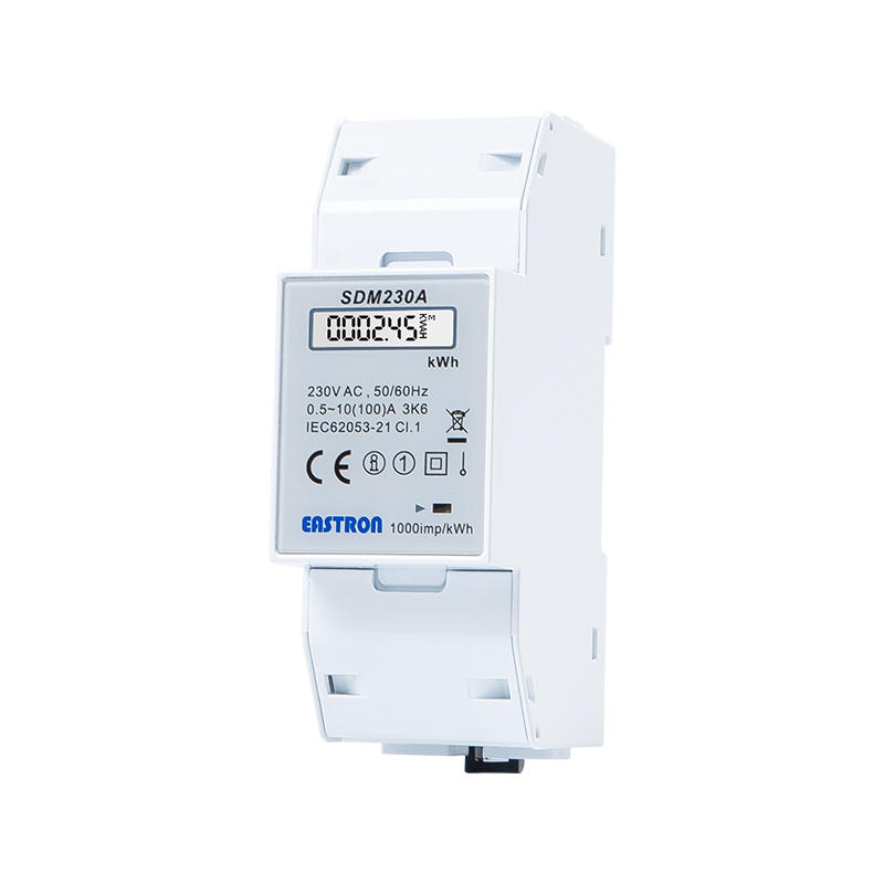Analog Display 100A Din Rail Single Phase Electronic kWh meter with Pulse Output