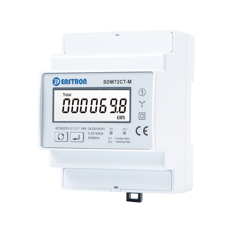 RS485 Modbus CT Type Din Rail Three Phase Multi-function Energy Meter