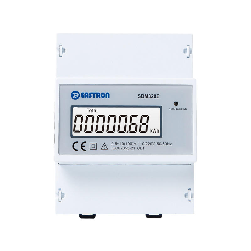 2P+N Din Rail Single Phase Electronic kWh meter with Pulse Output
