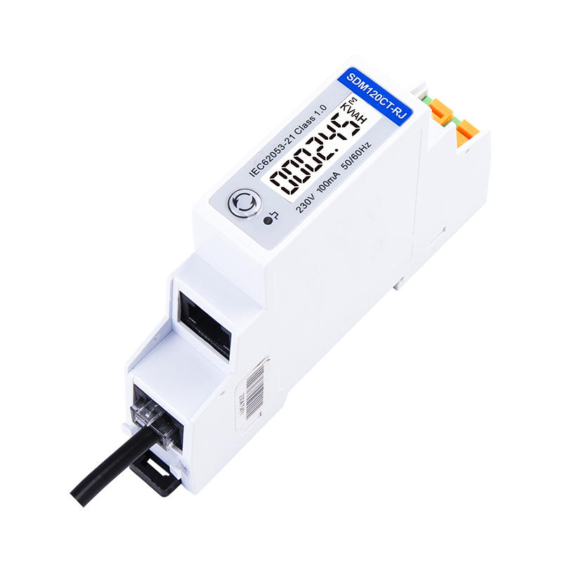 Single Phase RJ12 Connection Easy Click Multi-function Energy Meter, MID
