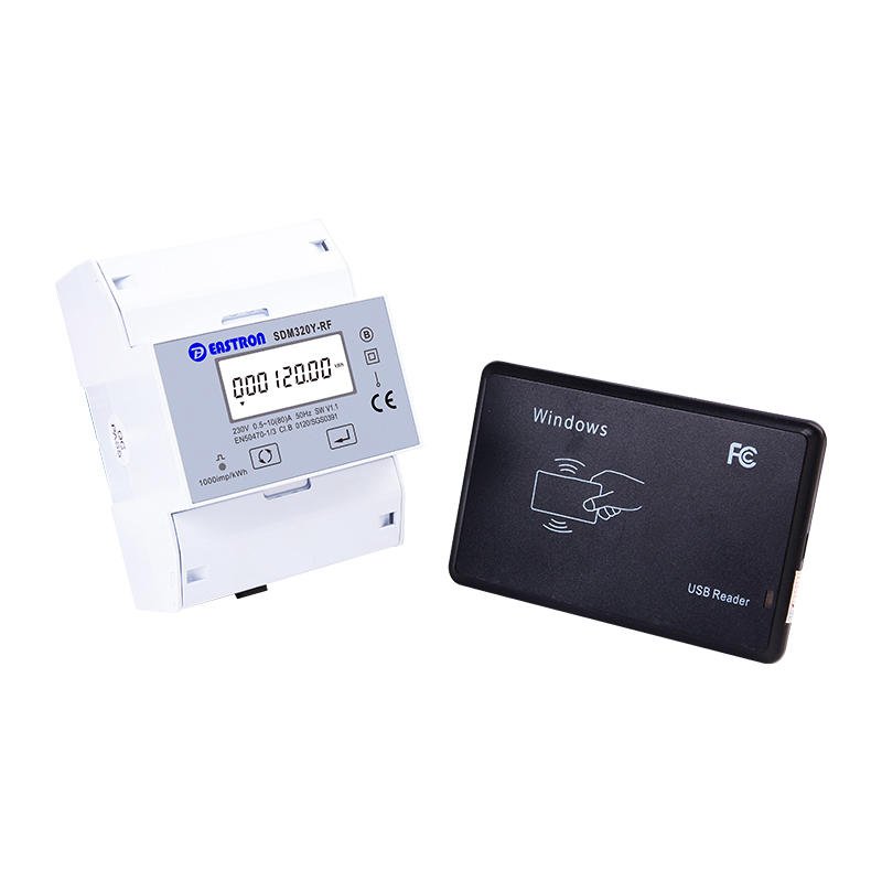 Prepaid IC RF Card Din Rail Single Phase Energy Meter  for Prepay System