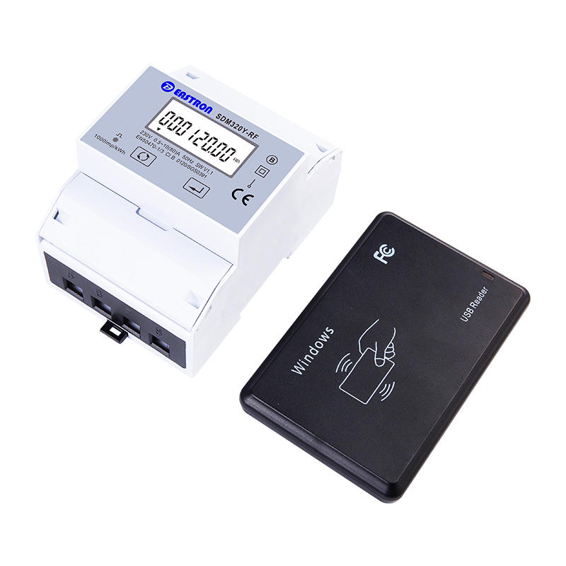 Prepaid IC RF Card Din Rail Single Phase MID Energy Meter 