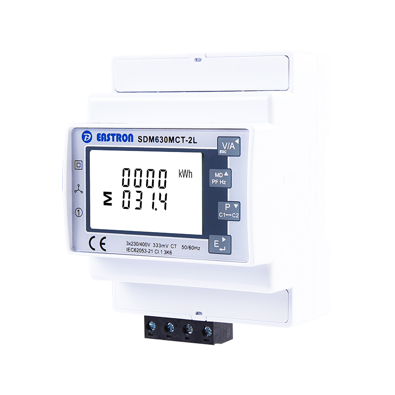 Dual Load RS485 Modbus Din Rail Three Phase Multi-function Energy Meter