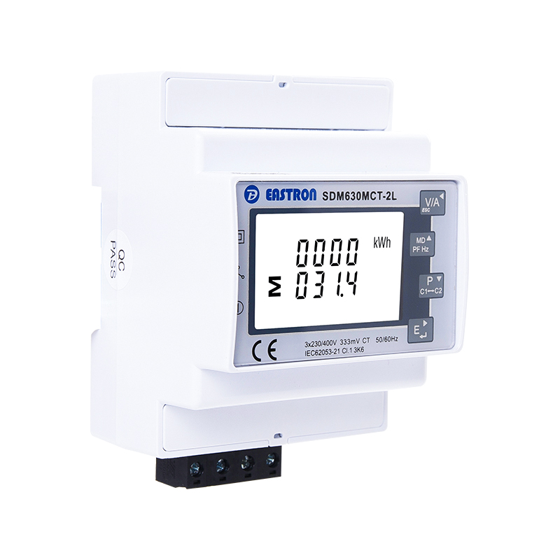 Dual Load RS485 Modbus Din Rail Three Phase Multi-function Energy Meter