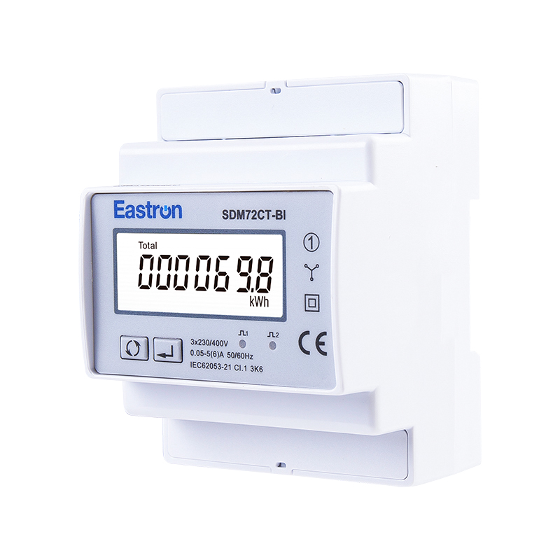CT Type Din Rail Three Phase Electronic kWh meter with Bi-directional Measurement