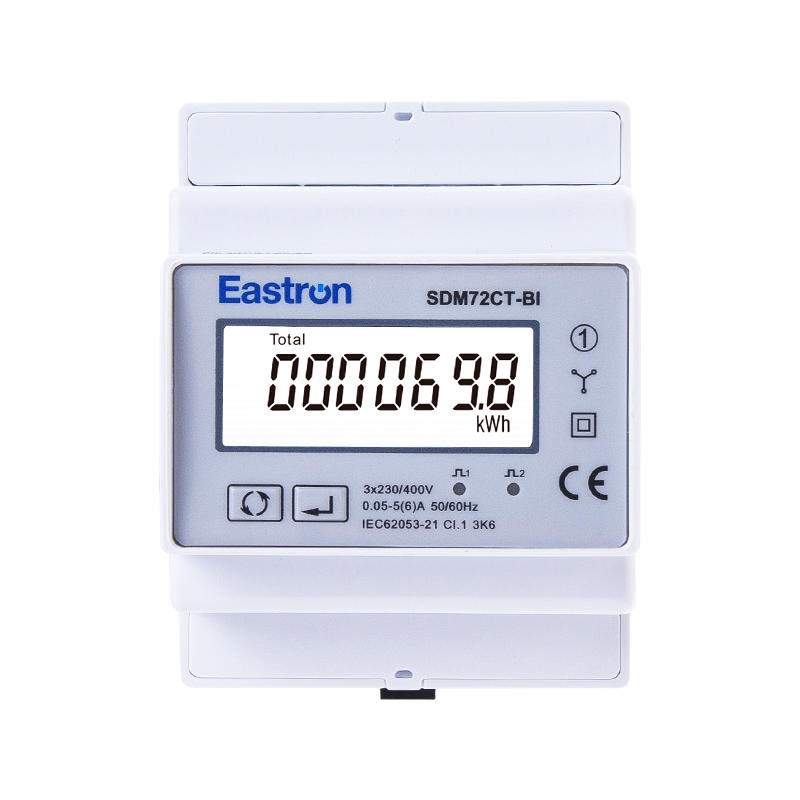 CT Type Din Rail Three Phase Electronic kWh meter with Bi-directional Measurement