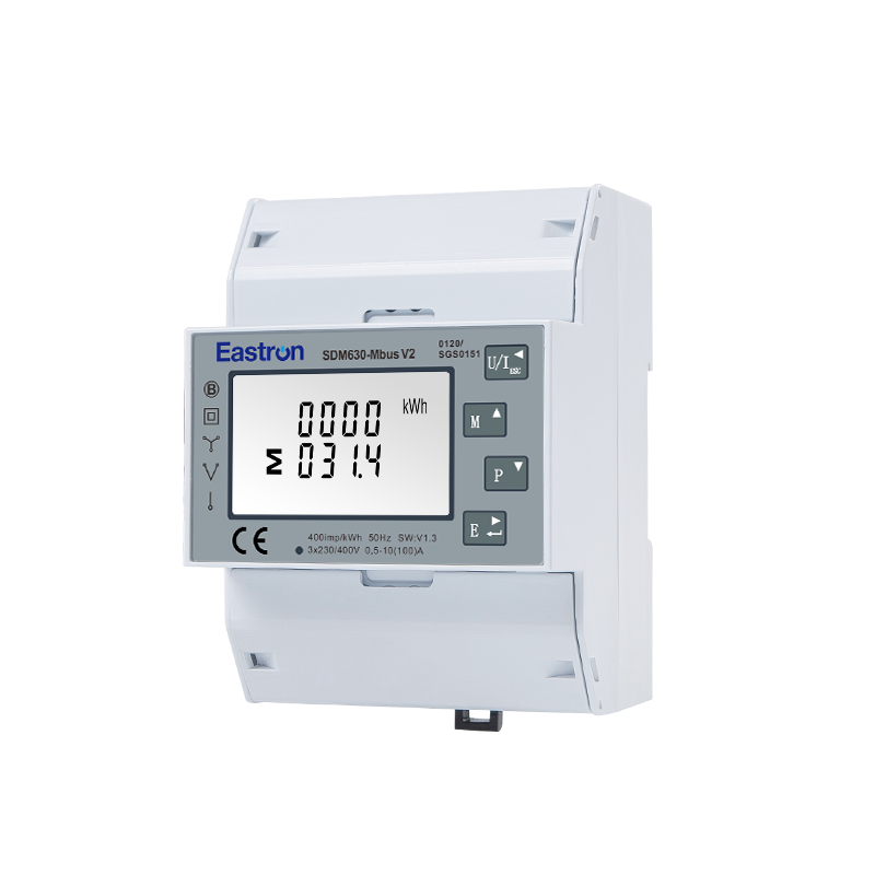 RS485 Modbus 100A Din Rail Three Phase MID Energy Meter