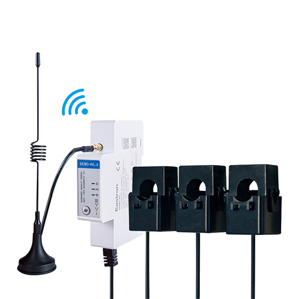 Compact Size Three Phase Din Rail Wifi Energy Meter with 3 in 1 CT