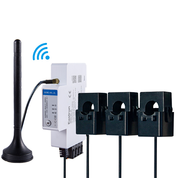 Din Rail Three Phase Multi-function Wifi Energy Meter with 3 in 1 CT