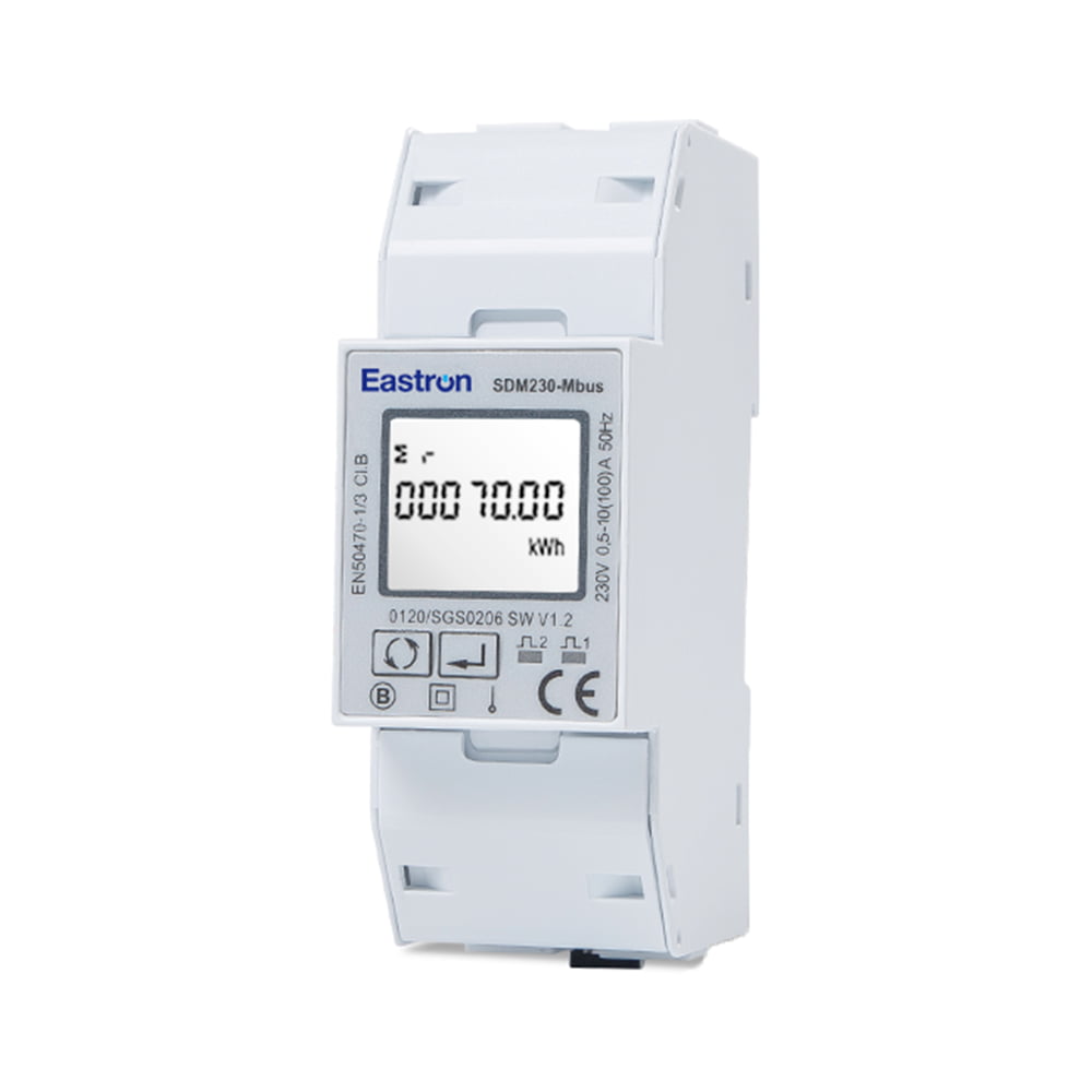 Mbus 100A 2 Module Size Single Phase Multi-function Energy Meter