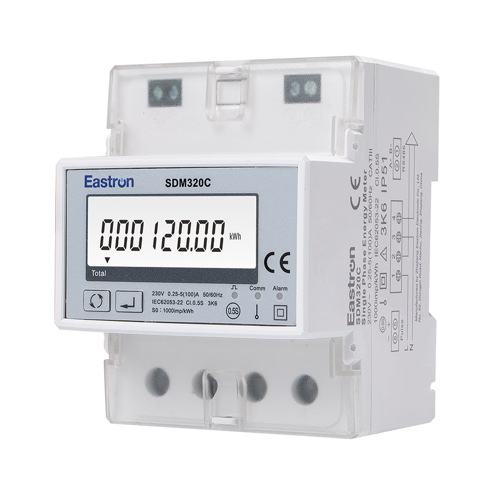 RS485 Remote Control Built-in Relay Single Phase Multi-function Energy Meter