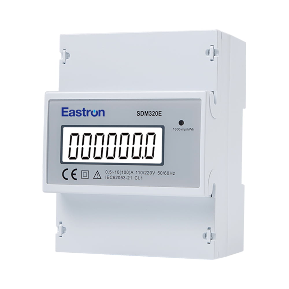2P+N Din Rail Single Phase Electronic kWh meter with Pulse Output