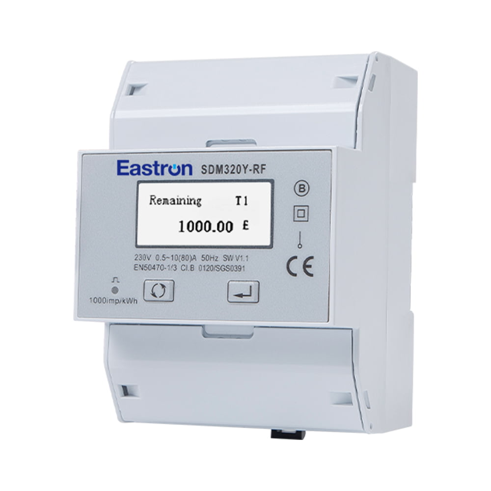 Prepaid IC RF Card Din Rail Single Phase MID Energy Meter 