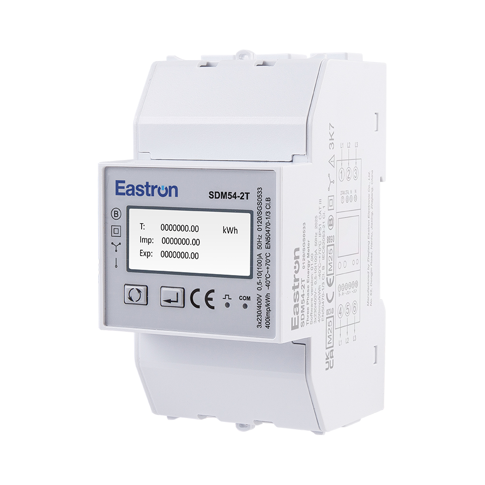 3 Modules Dual Tariff RS485 Din Rail Three Phase Multi-function Energy Meter