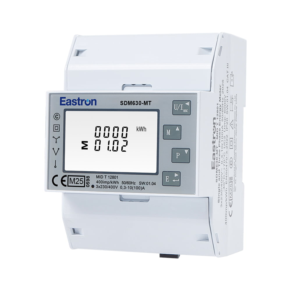 Multi-tariff RS485 Modbus Din Rail Three Phase MID Energy Meter