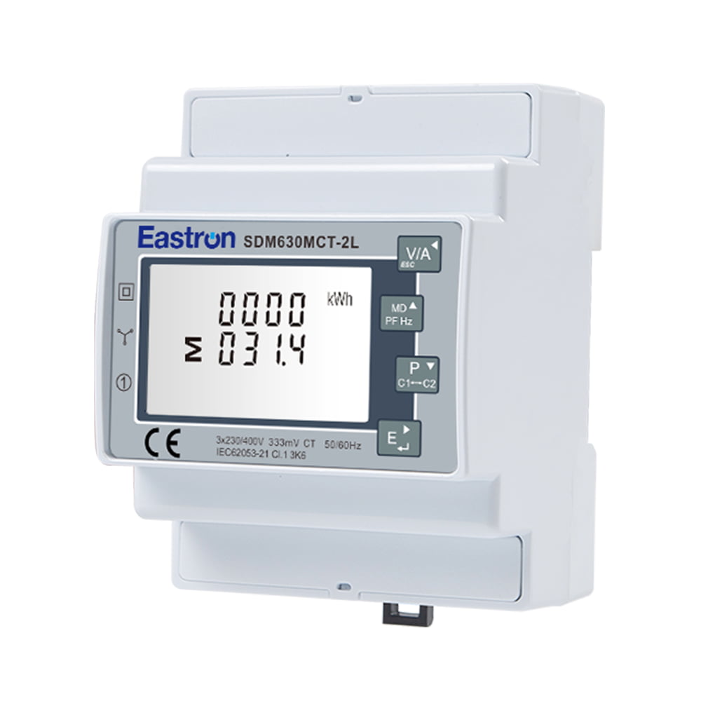 Dual Load RS485 Modbus Din Rail Three Phase Multi-function Energy Meter