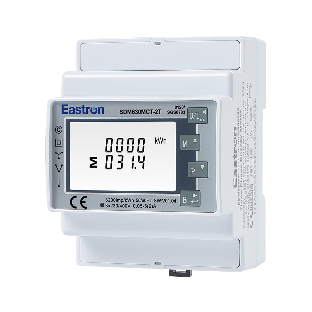 Dual Tariff RS485 Modbus CT Operated Din Rail Three Phase MID Energy Meter