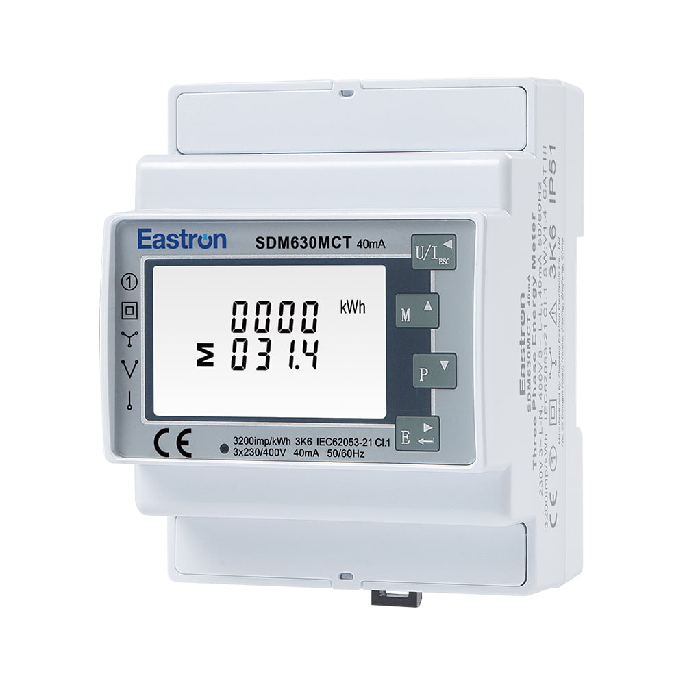 RS485 40mA CT operated Din Rail Three Phase Multi-function Energy Meter