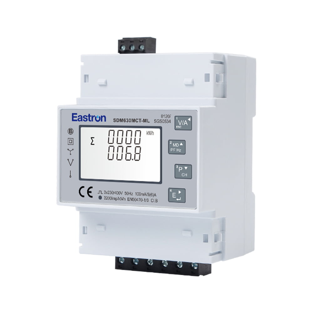 Quad Load RS485 Modbus Din Rail Three Phase MID Energy Meter