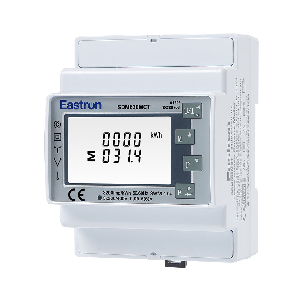 RS485 Modbus CT operated Din Rail Three Phase MID Energy Meter