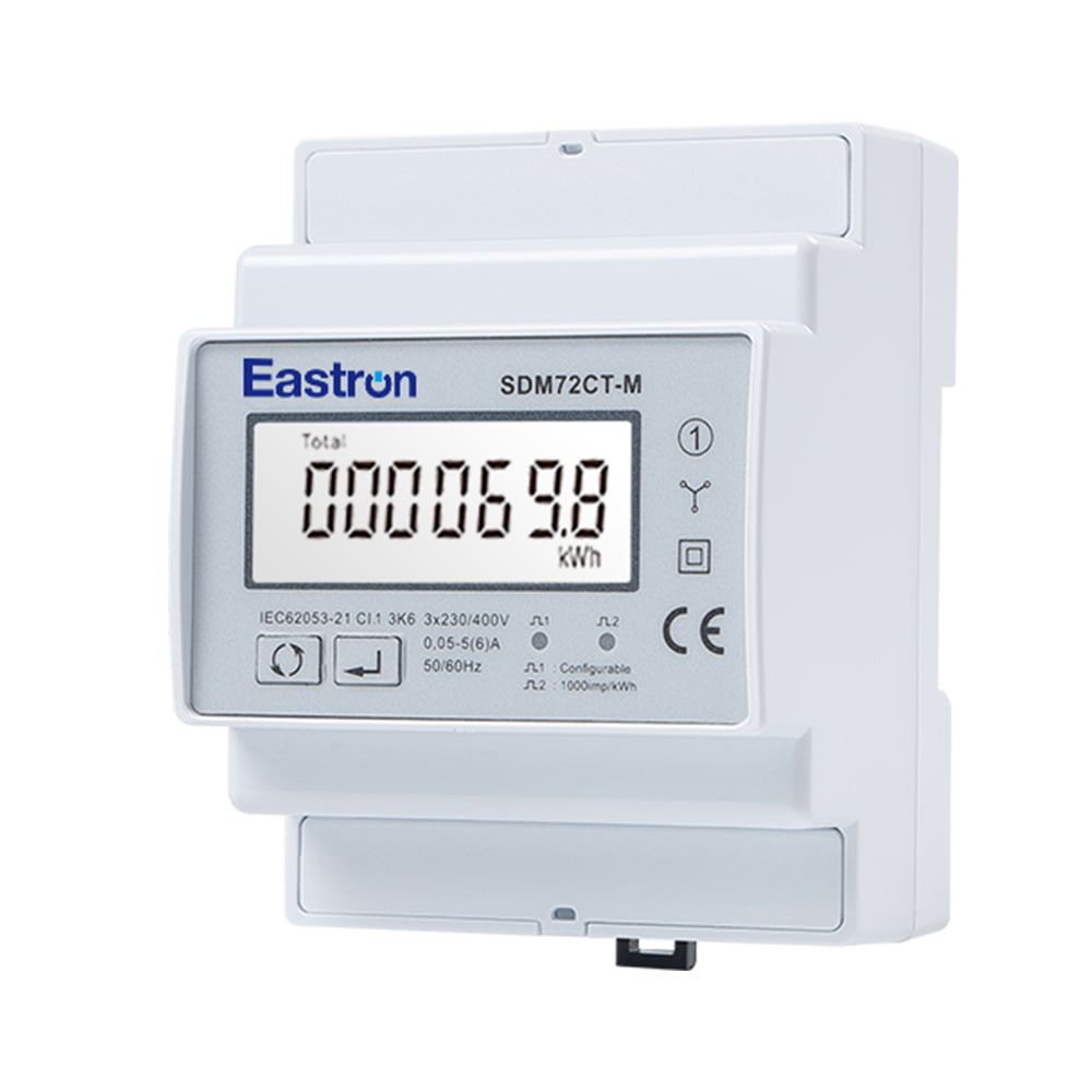 RS485 Modbus CT Type Din Rail Three Phase Multi-function Energy Meter