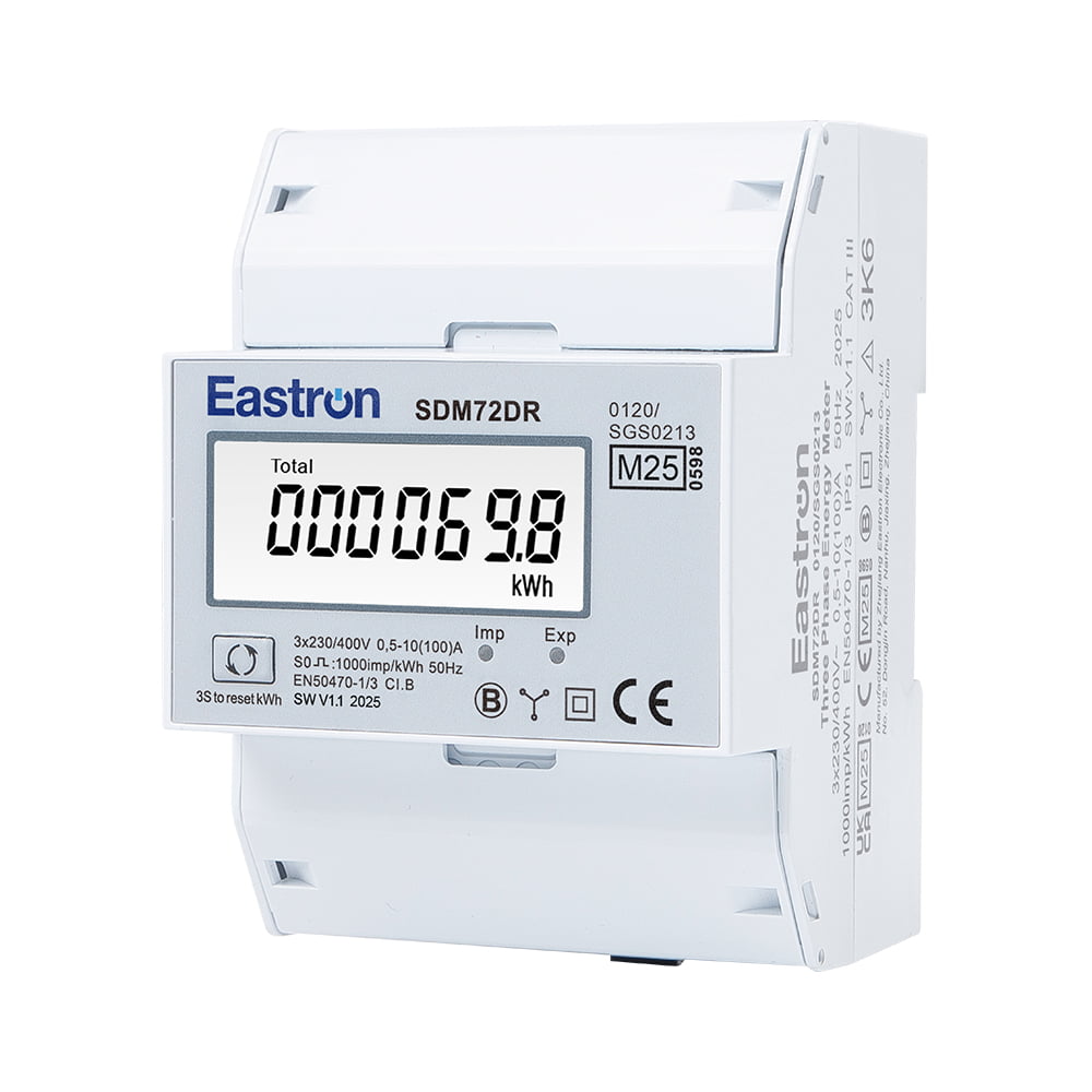 Resettable Din Rail Three Phase Electronic kWh meter with Pulse Output