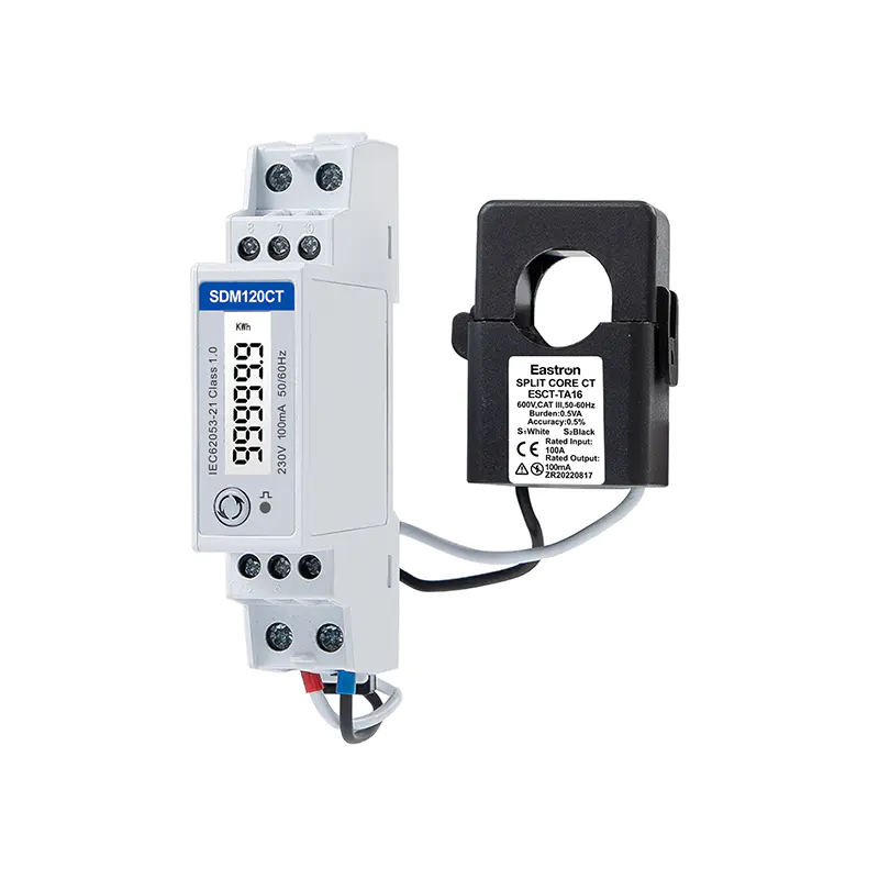 MID CT Type Din Rail Single Phase Multi-function EV Meter for EV Charging Metering
