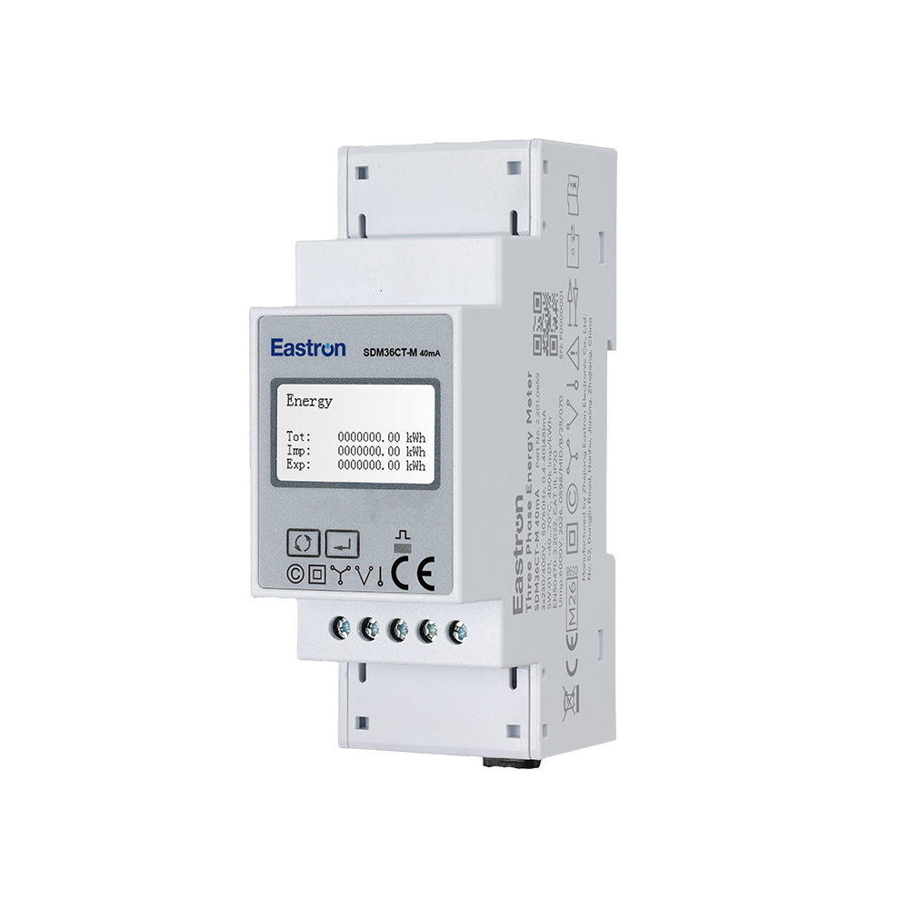 40mA CT Operated Three Phase Din Rail Energy Meter for EV Charging Metering