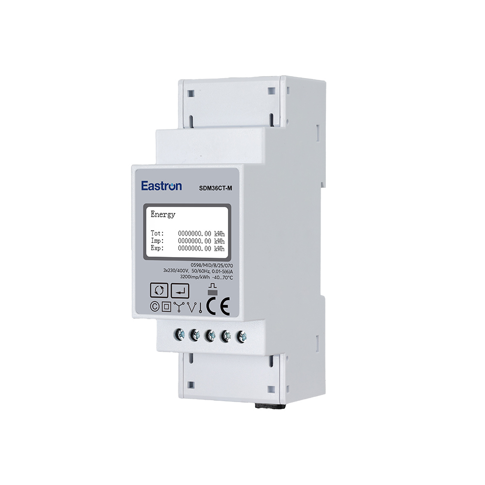 1A / 5A CT Connection Three Phase Din Rail Multi-function Energy Meter for EV Charging Metering