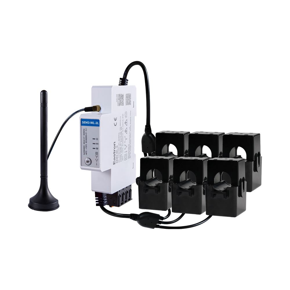 CT Type Dual-channel Three Phase Din Rail Wifi Energy Meter for PV Metering